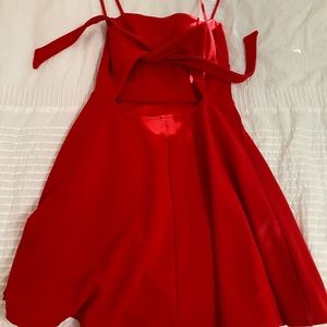 Urban outfitters red tie back dress